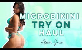 *SEXY* TINY MICRO two piece bathing suit TRY ON HAUL! [IN 4K] | Alexia Grace