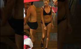 Margot Robbie two piece  Try on Haul #actress #sexy #actressshorts #barbie #harleyquinn #hottiesinbikin
