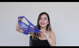 LACE/SEE THROUGH lingerie TRY ON HAUL ( ALL BLUE ) | ERIKA RAMOS