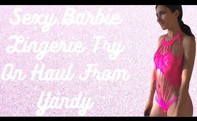 cute Barbie lingerie Try On Haul From Yandy