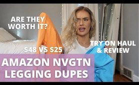CHEAP NVGTN AMAZON DUPES LEGGING try on & TRY ON HAUL | NOT SPONSORED