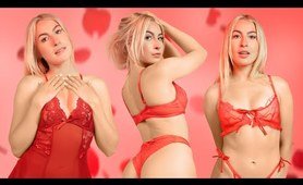 *SEXY* RED lingerie TRY ON HAUL | Astrid Wett