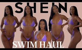 beach costume TRY ON HAUL: PURPLE two piece bathing suit