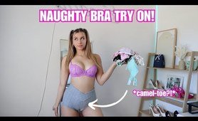 SKIMPY bra try on + featuring *camel toe*!