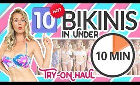 HOT two piece TRY ON HAUL | 10 Bikinis in 10 Minutes!
