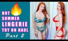 HOT underwear Lace undies Try-On Haul!  - Part 2  Sleepwear Green vs Red + Octopus Fan