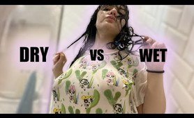 Dry Vs. Wet Try On haul | See-through Try On Haul | Shower with me