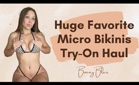 Blair Bunny | Favorite Micro bikini Try On Haul | 4K