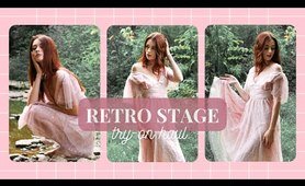 RETRO STAGE VINTAGE CLOTHING/ beach costume TRY-ON HAUL