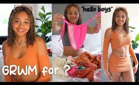 GRWM For? Hair, Makeup, Skincare + two piece bathing suit Clothing Try-On Haul