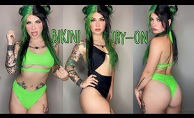 EMO babe sunning TRY-ON HAUL | Alternative swimwear Trends 2023