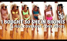 SHEIN two piece bathing suit TRY ON HAUL // full coverage + one pieces
