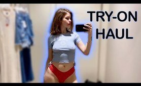 [4K] Try On Haul: Transparent See-through lingerie product | Very revealing | At The Mall