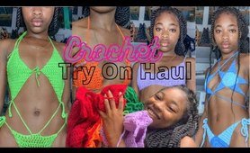 Crochet two piece bathing suit Try-On Haul 2021