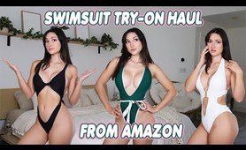 two piece bathing suit TRY-ON HAUL : One Piece Swimsuits from Amazon