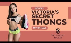 OddsXx | Victorias Secret Thong Try-On Haul | Cheeky, Mesh, 4K