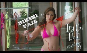 FAILS in SWIMSUITS! Carlotta's tryon haul with micro two piece bathing suit and slingshots