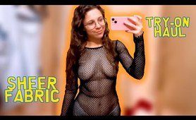 Try On Haul: See-through garment and Fully Transparent girl lingerie | Very revealing!