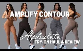 AMPLIFY CONTOUR?! | NEW Alphalete Amplify Contour In Depth Try-On Haul & Review, Fall workout