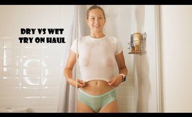 Dry Vs  Wet Try On haul | See through Try On Haul | Shower with me