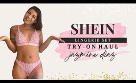 Jazmine Diaz | Shein undies Set Try-On Haul | See-Through, Mesh, Cheeky, 4K