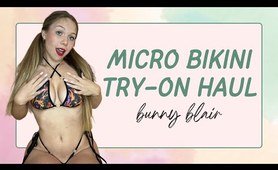 Bunny Blair | Micro two piece bathing suit Try-On Haul | Cheeky, Thong 4K