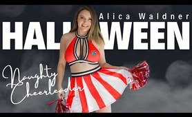 Halloween Cheerleader Try-On Haul | Alicia Waldner (4k)