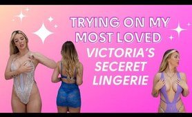 Trying on Lingerie from Victoria's Secret (Sheer, silk, teddy)