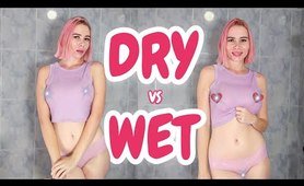 Dry vs Wet: See-through Try on Haul and Summer Top Fabric Test