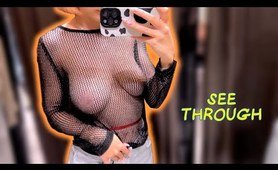 Try On Haul: See-through Clothes and Fully Transparent Women Lingerie | Very revealing! 