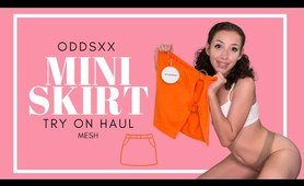 OddsXx | Mini Skirt Try On Haul | 4k, See Through, Short Skirt