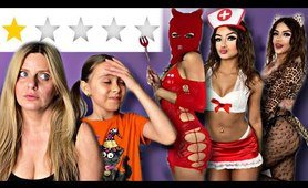 MY MOM & LITTLE SIS RATE MY HALLOWEEN COSTUMES! (magsafe phone grip giveaway)