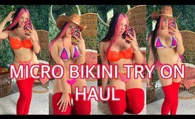 Micro Bikini and Sheer Lingerie Try On Haul