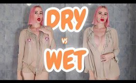 See-through Try on Haul: Dry vs Wet Challenge