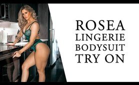 Rosea Lingerie Lace Bodysuit Try On