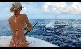 Fighting a +500 lb Blue Marlin for my BIRTHDAY!! Amazing JUMPS!