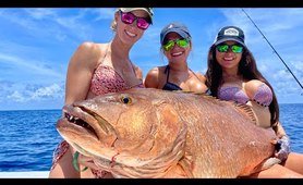 Catching HUGE Snapper in Key West!! GIRLS birthday trip