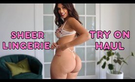 attractive SHEER Lingerie Try On Haul