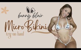 Bunny Blair | Micro  monokini Try-On Haul | Cheeky, Thong, 4K