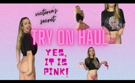 TRY ON HAUL VS pink panties | VICTORIA SECRET