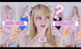 MICRO  bathing suit vs SWIMSUIT | Try On Haul ! ♡