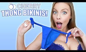 CHERRY THONG MICRO BIKINIS and LINGERIE TRY ON HAUL!!
