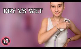 Dry vs. Wet fitting | Sheer shirts to try on | Take a shower with me