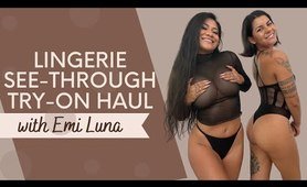 Jazmine Diaz | Lingerie See-Through Try-On Haul Ft. Emi Luna | Mesh, See-Through, Cheeky, 4K