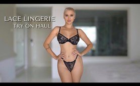 [4K] SHEER & LACY Lingerie Try on Haul