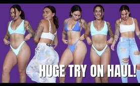 enormous TRY ON HAUL | BIKINIS, ACTIVEWEAR, JEANS & MORE!