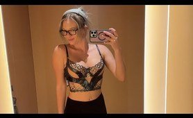 See Through Try on Haul | Transparent Tops | At The Mall | Honey Birdette