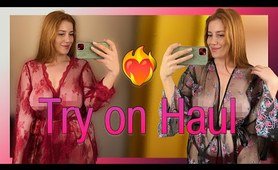 [4K] Transparent Try-on Haul | See through Try-on with Katy