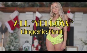 ALL *YELLOW* LINGERIE HAUL + vlog