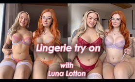 See through lingerie try on with Luna Lotton